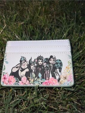 Light blue Villains Floral Card Holder Wallet